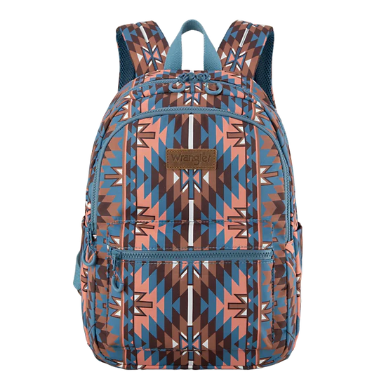 Mochila Back Pack Wrangler Estampado Azteca Azul Café WG2206-9110NY