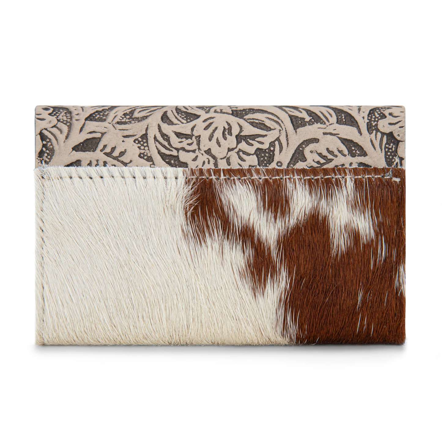 Tarjetero Wrangler de Piel Auténtica con Broche y Pelo Bronce WG224-W070TN