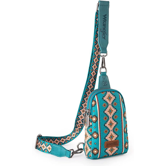 Bolso Crossbag Wrangler Cruzada Verde Turquesa WG2205-210DTQ
