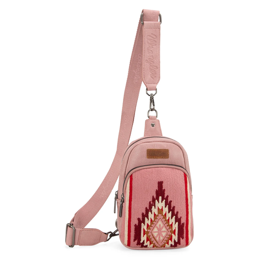 Bolso Crossbag Wrangler Cruzada Rosa Telar WG174-210HPK