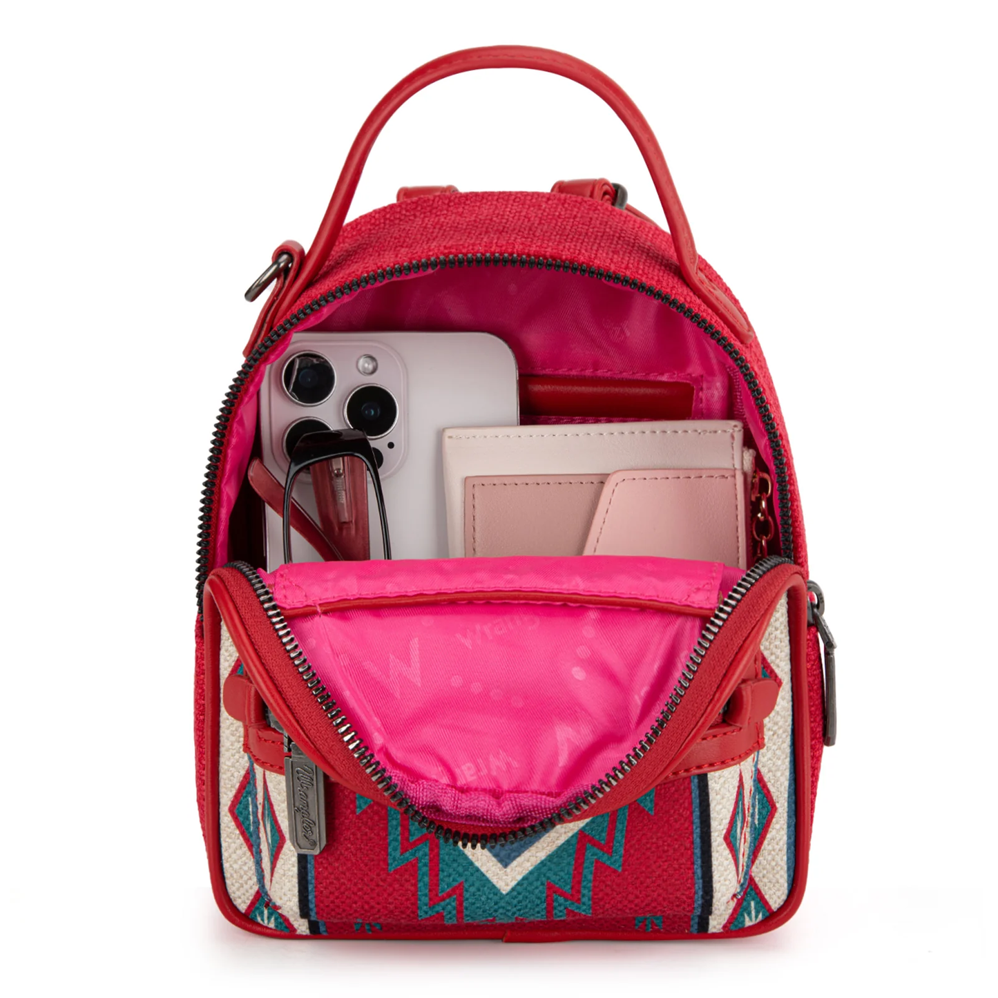Bolso Mini Mochila Wrangler Rojo Con Monedero WG174-8600RD