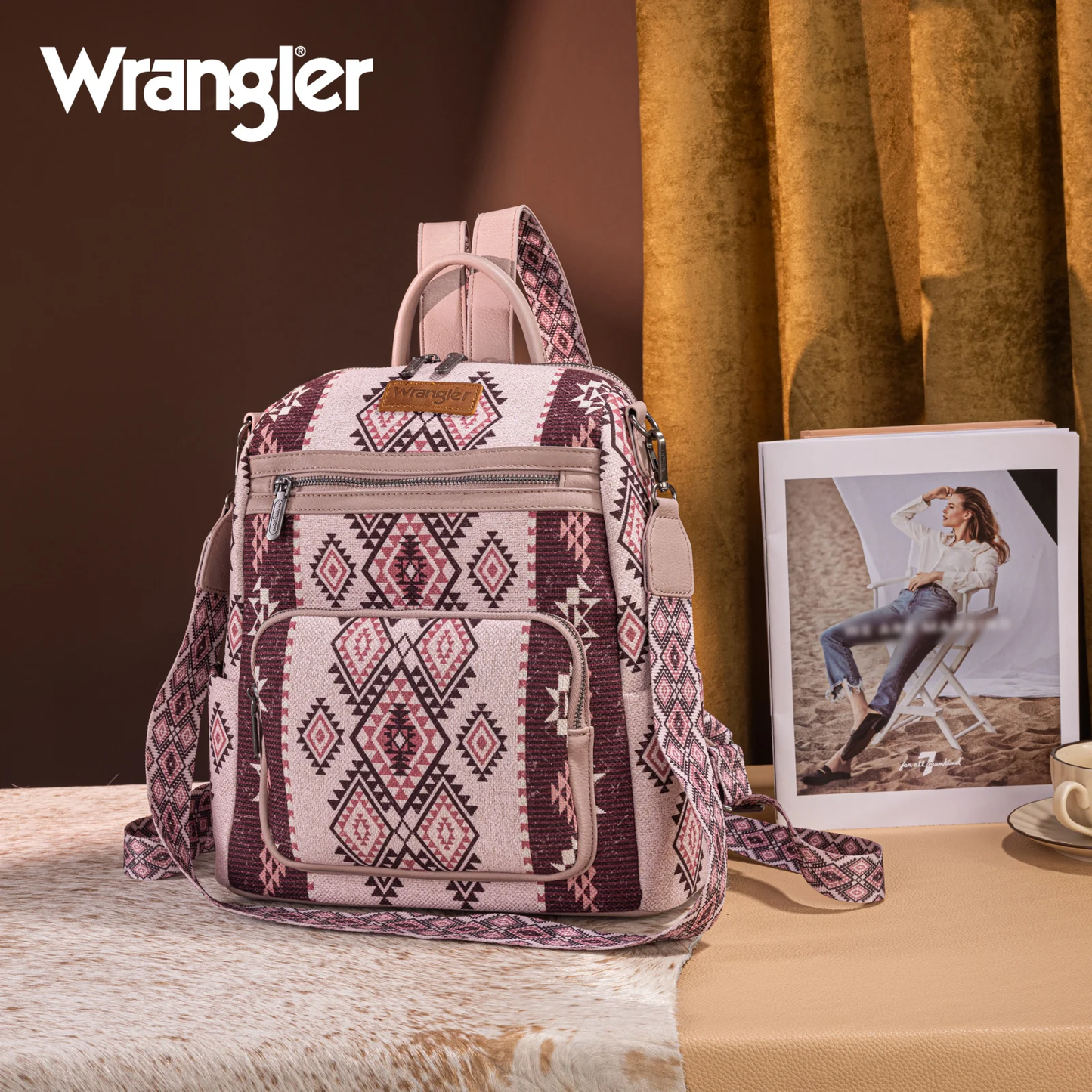 BOLSO/MOCHILA WRANGLER ESTAMPADO AZTECA WRANGLER TINTO WG213-9110PK
