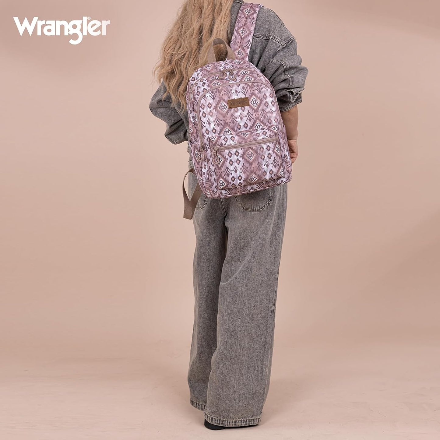 Mochila Back Pack Wrangler Estampado Azteca Café Claro WG2206-9110LCF