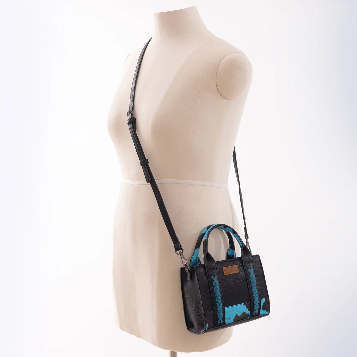 Bolso Wrangler MINI Tote Bag Print Vaca Azul/Negro WG102S-8120TQ