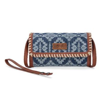 Cartera Wrangler Con Correa Larga Encorrillada Mezclilla Azul WG2212-W012JN