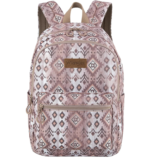 Mochila Back Pack Wrangler Estampado Azteca Café Claro WG2206-9110LCF