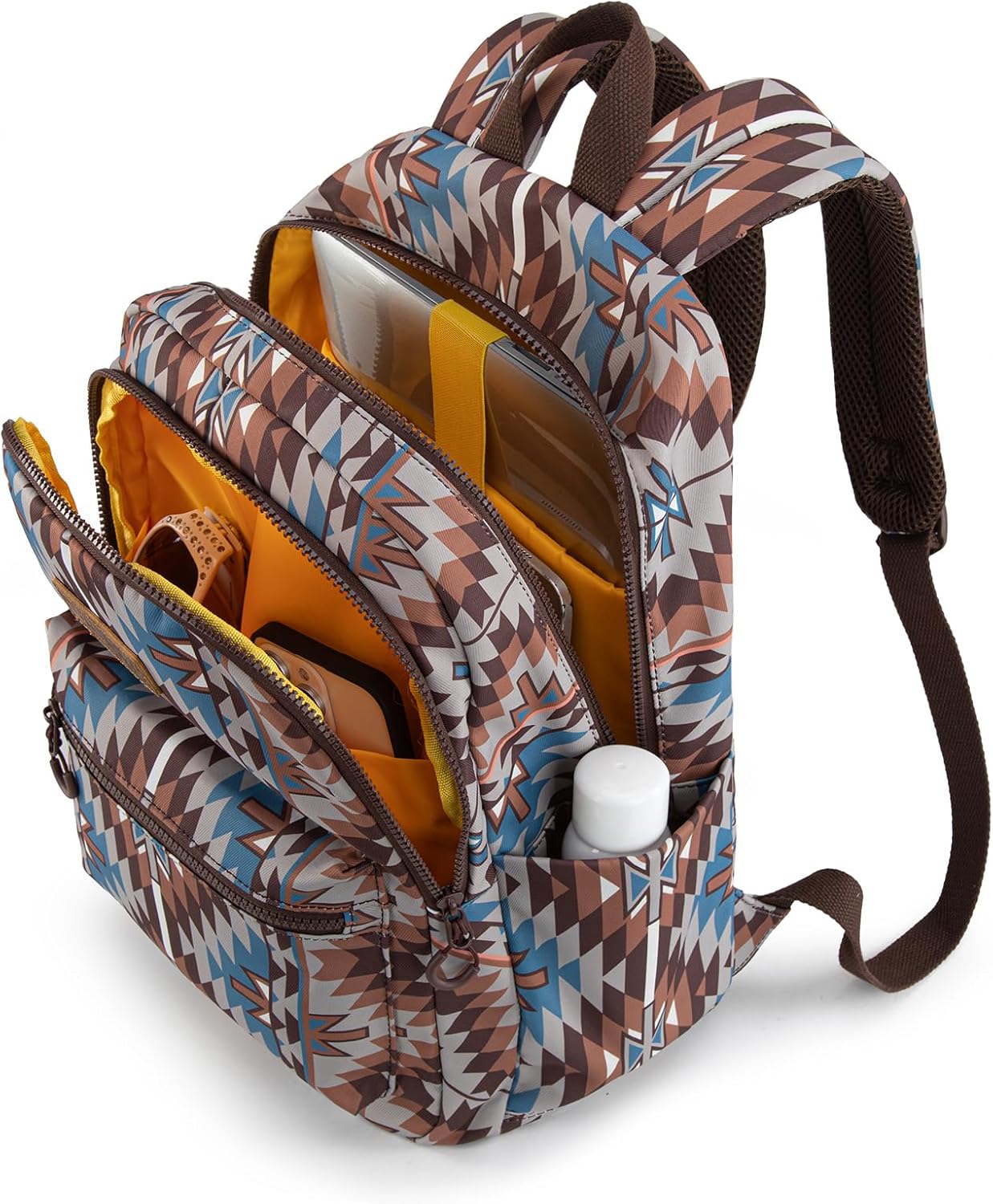 Mochila Back Pack Wrangler Estampado Azteca Café Oscuro WG2206-9110CF
