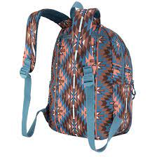 Mochila Back Pack Wrangler Estampado Azteca Azul Café WG2206-9110NY