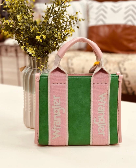 Bolso Wrangler MINI Tote Bag Block Rosa Verde WG2202-292GN