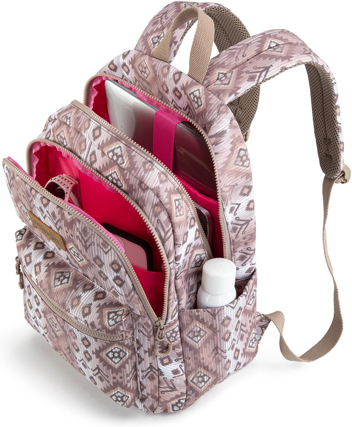 Mochila Back Pack Wrangler Estampado Azteca Café Claro WG2206-9110LCF
