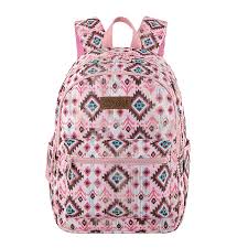 Mochila Back Pack Wrangler Estampado Azteca Rosa WG2206-9110PK