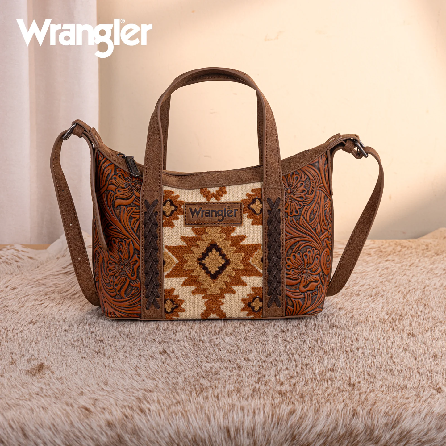 Bolso Wrangler Barco Cincelado Checotah Marron WG226-8605BR