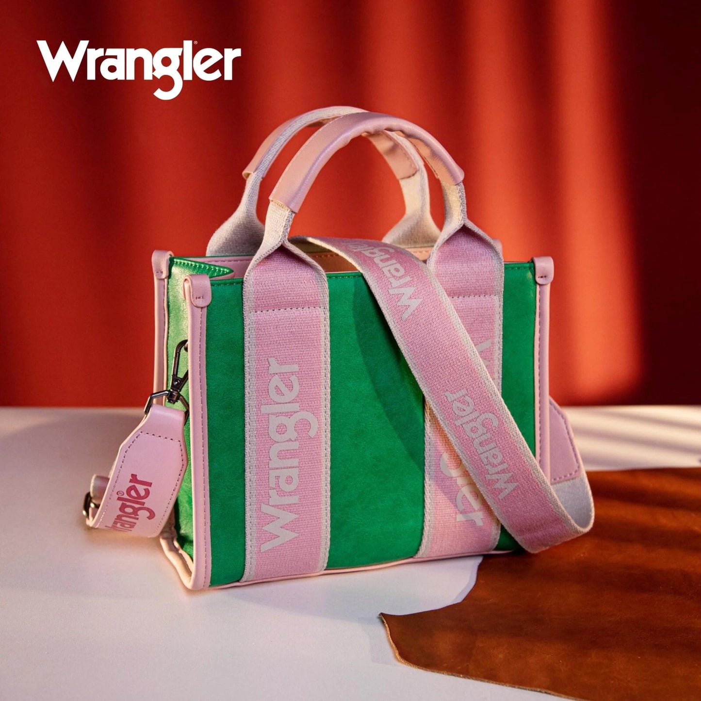 Bolso Wrangler MINI Tote Bag Block Rosa Verde WG2202-292GN