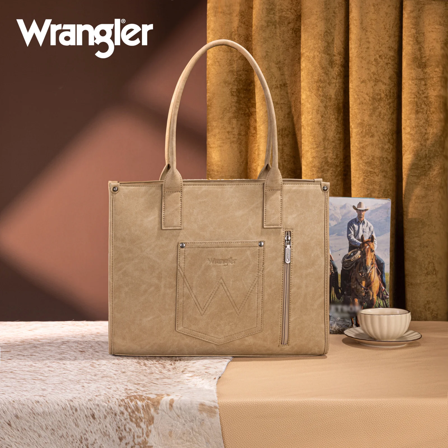 BOLSO WRANGLER GRANDE CINCELADA TAN WG226G-8119TN