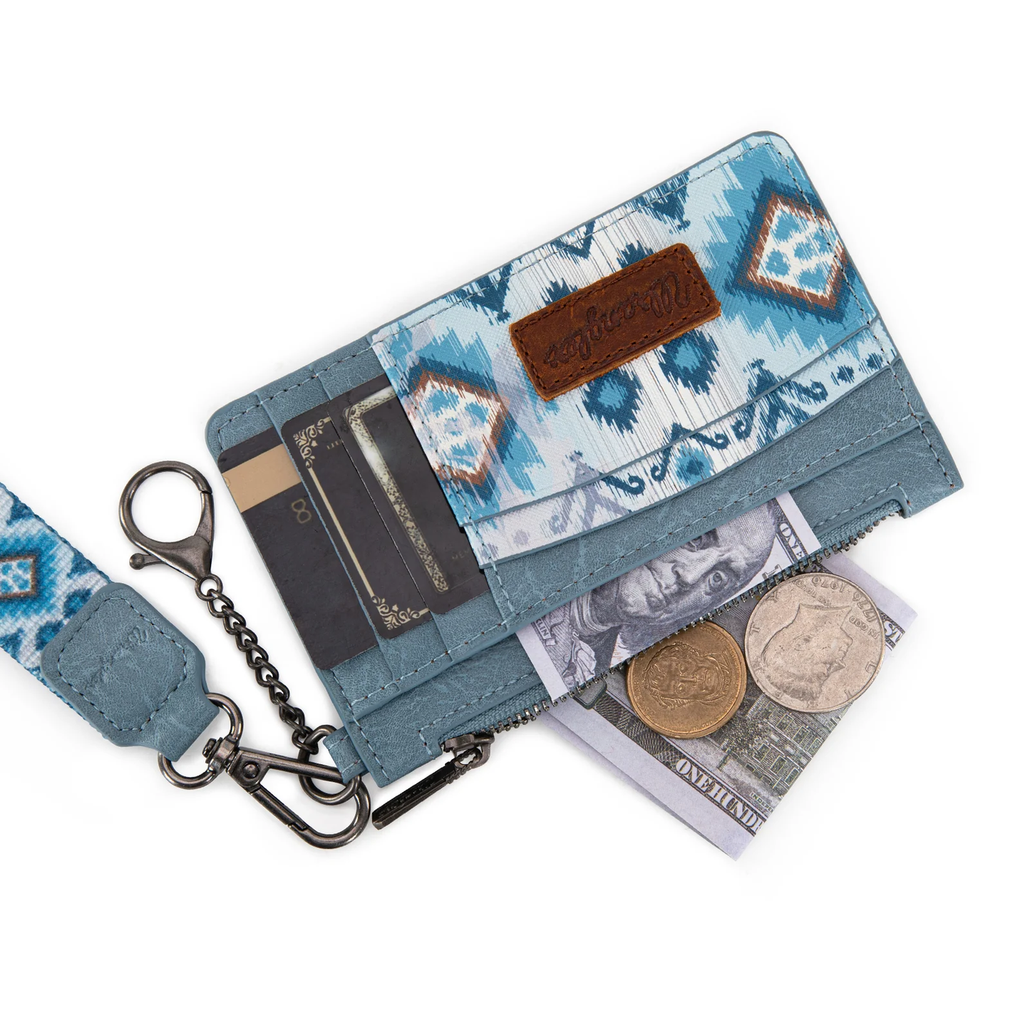 Tarjetero Wrangler Con Muñequera Azul Mezclilla WG137-W0092JN